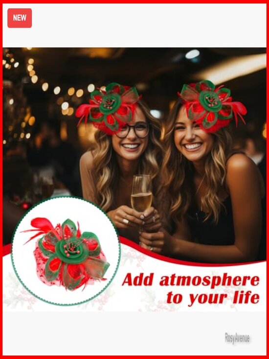 6 Pack Fascinator Hats with Feathers Mesh Flowers for  display picture 3